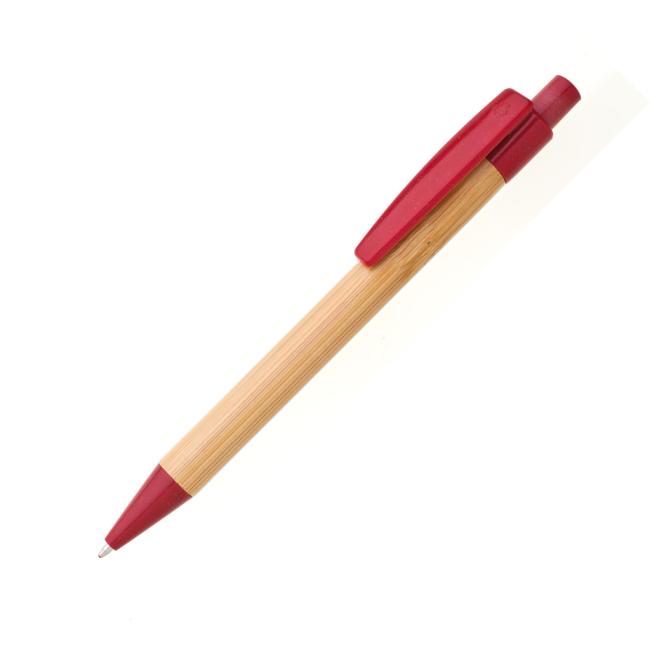 Bamboo pen BORGO STRAW red