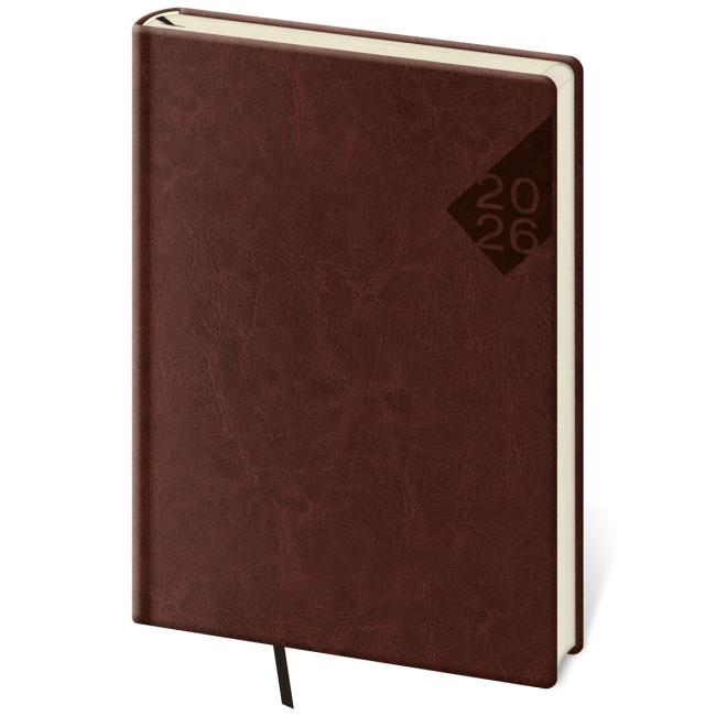 Diary Nebraska weekly A5 14.3x20.5 cm English red 2026