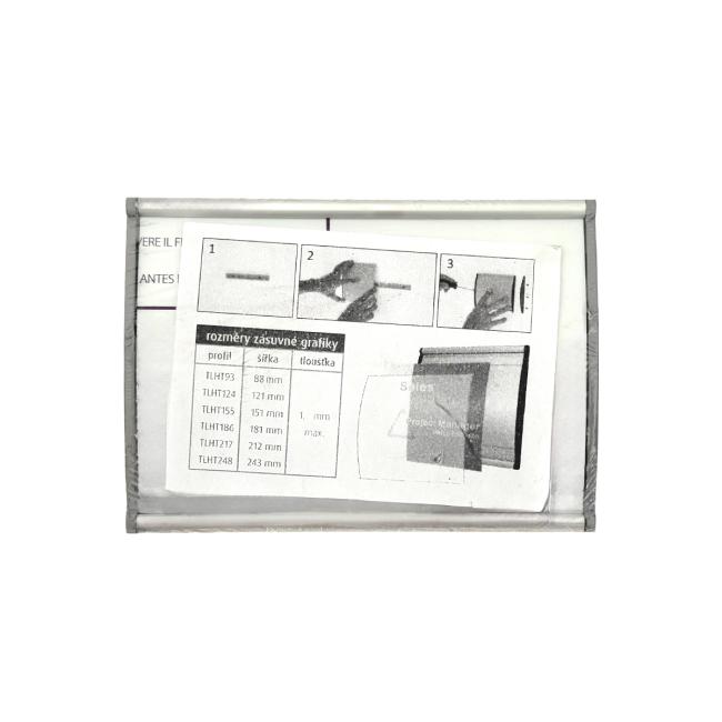 [XX003473] Informačná tabuľka zásuvná šedá 93x124mm