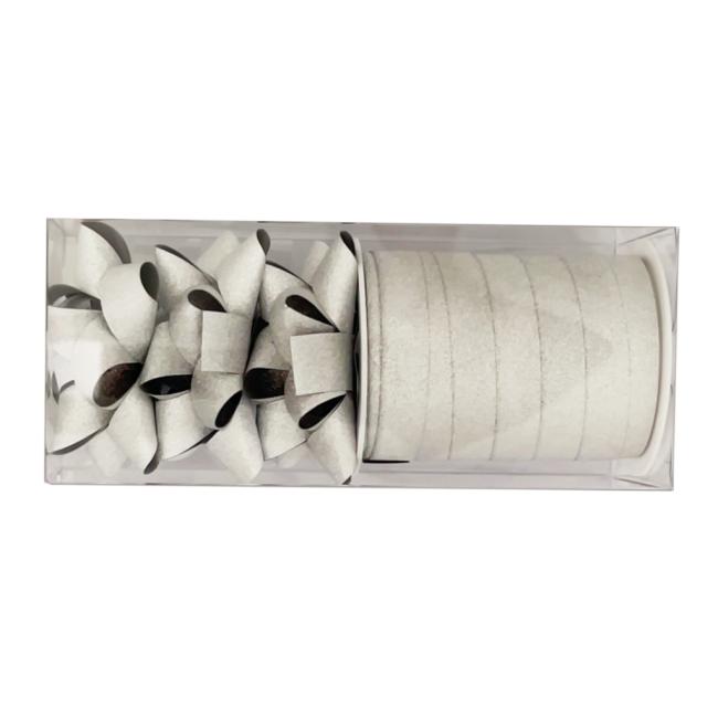 Small Christmas gift wrapping set silver