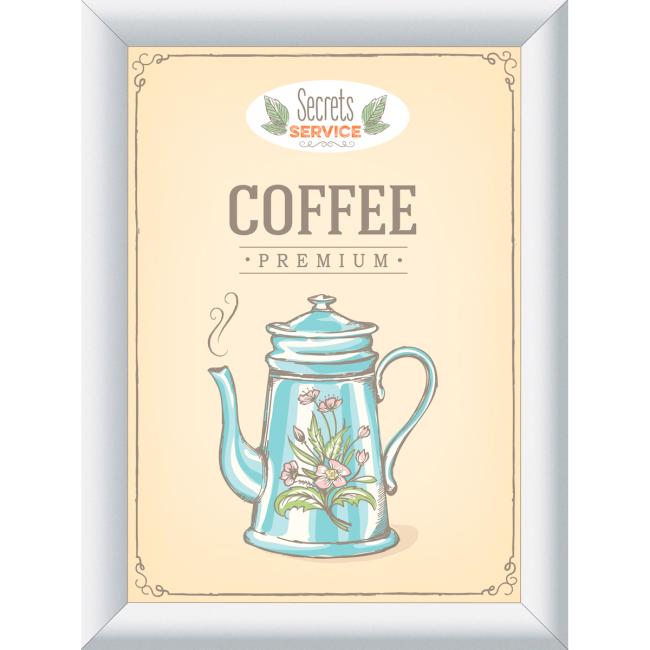 [XX172505] Clapram A5, ostrý roh, strieborná Clapram veľkosť A5