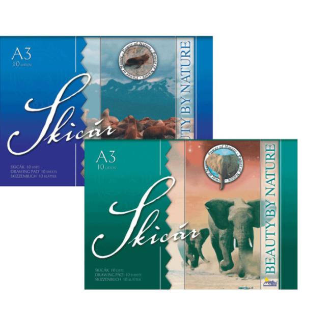 Sketchbook A3 10 sheets 200 g mix of motifs