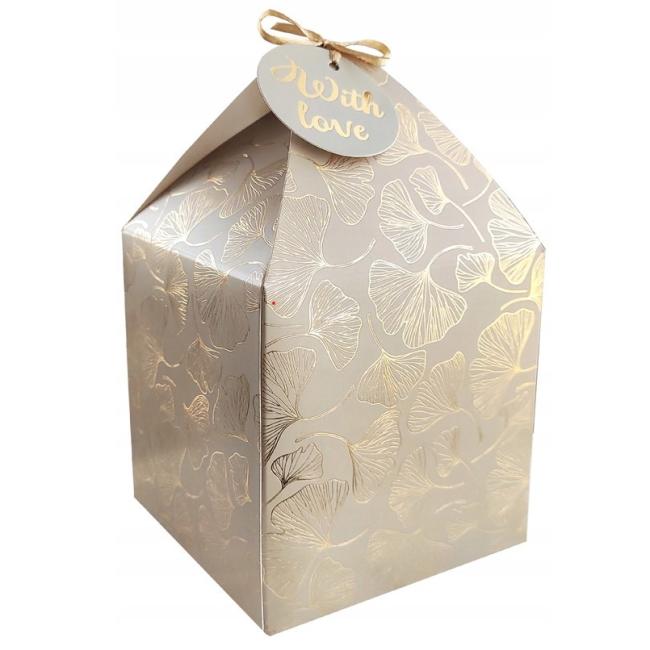 Paper gift box with label 220x104mm Ginko 4 pcs