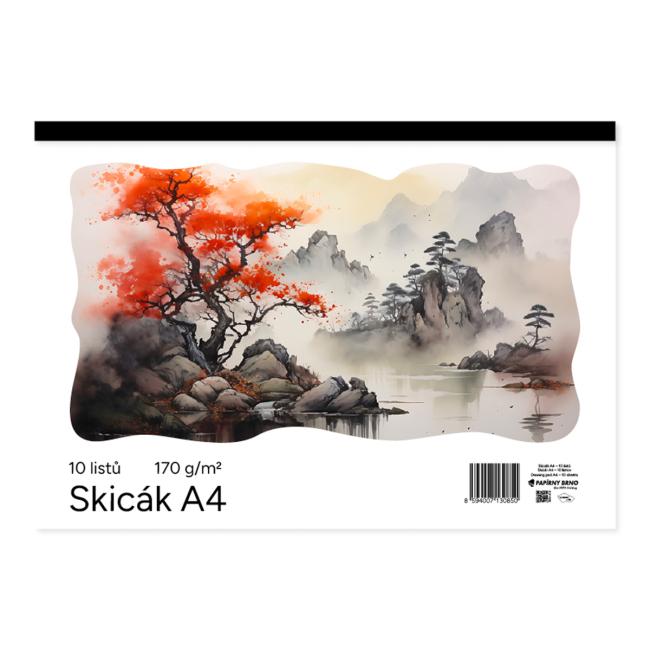 [XX541821] Skicár A4 10 listov biely