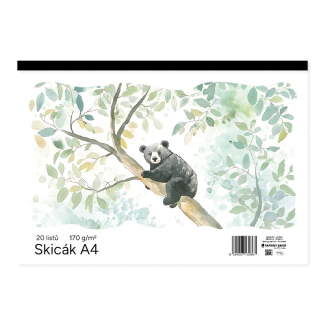 Skicár A4 20 listov biely