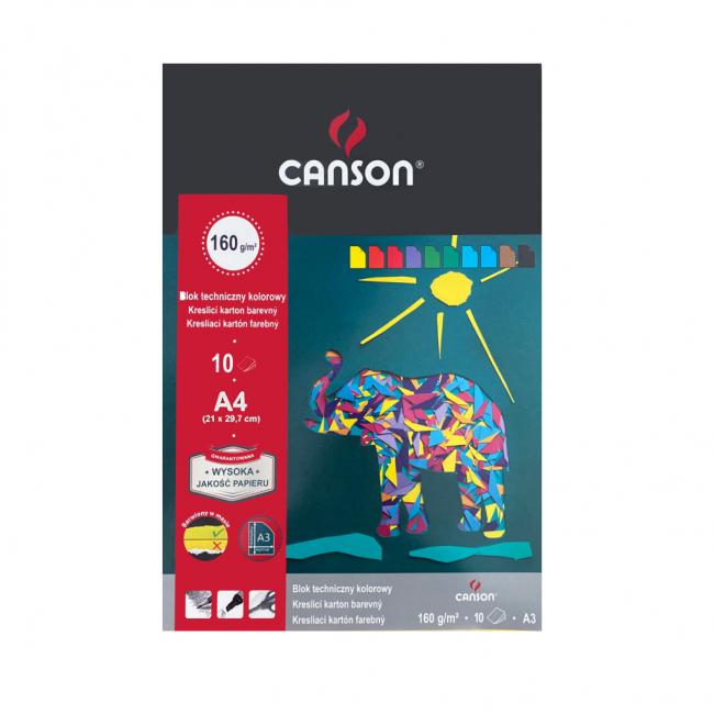 [XX666173] Drawings - block A4, mix of 10 colors, 160g, 'Sport'