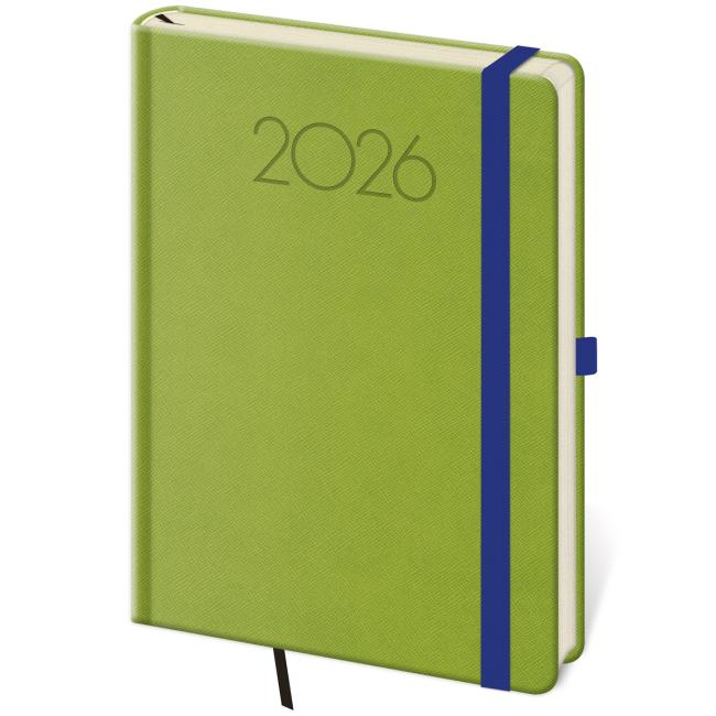 Diary New Praga daily A5 14.3x20.5cm green 2026