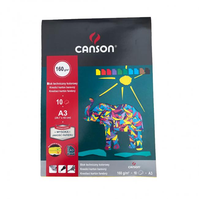 [XX666174] Drawings - block A3, mix of 10 colors, 160 g, 'Sport'