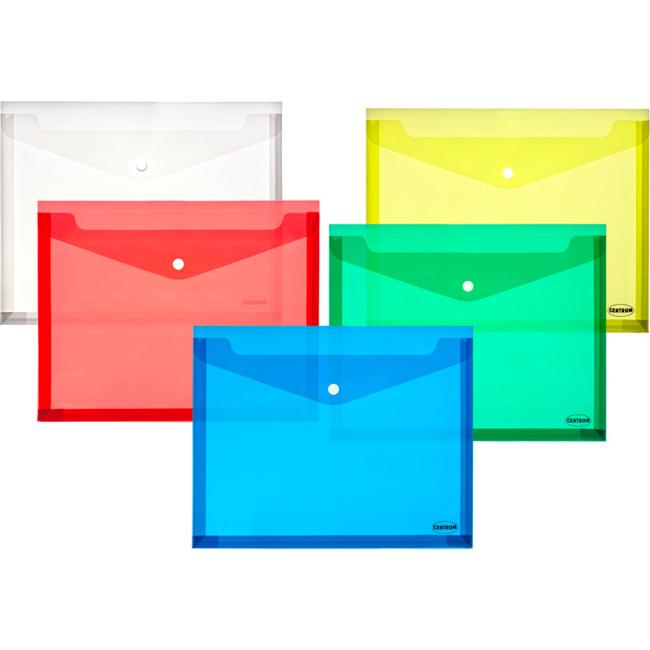 Plastový obal A4 s predĺženým cvokom mix farieb