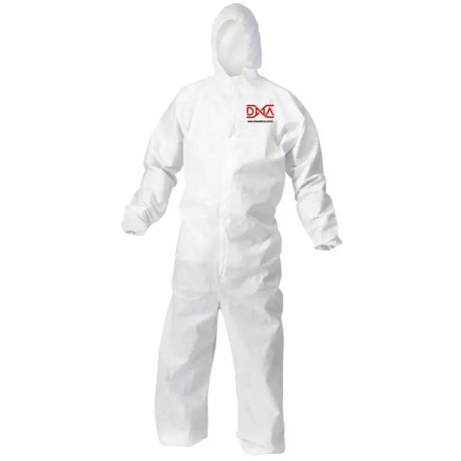 Protective coverall DNA with hood white Type 5-6 size. XL