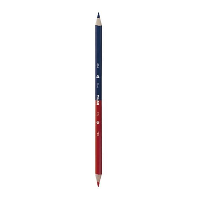 Pencil MILAN triangular double-sided red-blue 12 pcs
