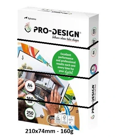 Kopírovací papier Pro-design 210 x 74 mm, 160 g (zazmluvnený)