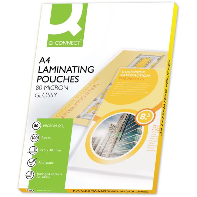 Q-Connect laminating film 216x303 A4 80mic (Contracted)
