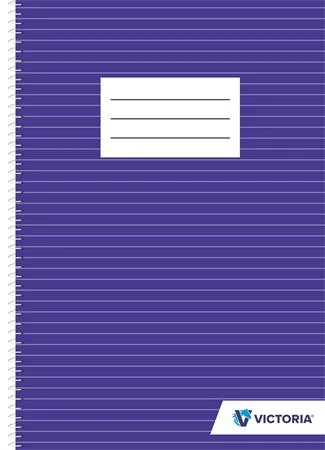 [ISVFS70V-C] Špirálový zošit, A4, 70 listov, linajkový, VICTORIA PAPER