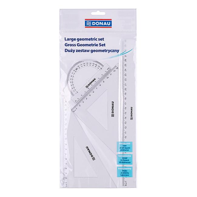 [DO078494] Drawing set of rulers DONAU large transparent
