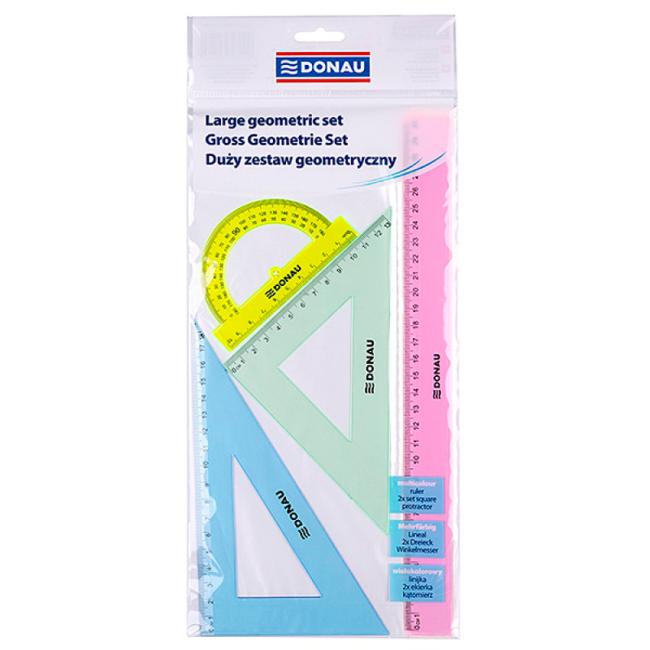 [DO084904] Drawing set of rulers DONAU large mix of colors