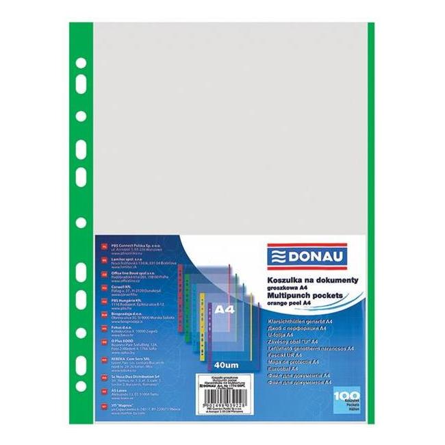 [DO177406] Europack DONAU A4 40mic with green edge 100 pcs