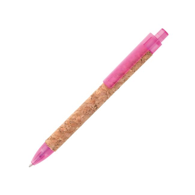 CORK ballpoint pen with pink cork surface