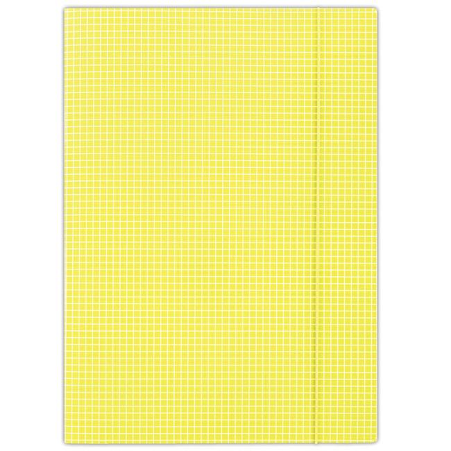 [DO206911] Cardboard packaging with rubber band DONAU yellow check