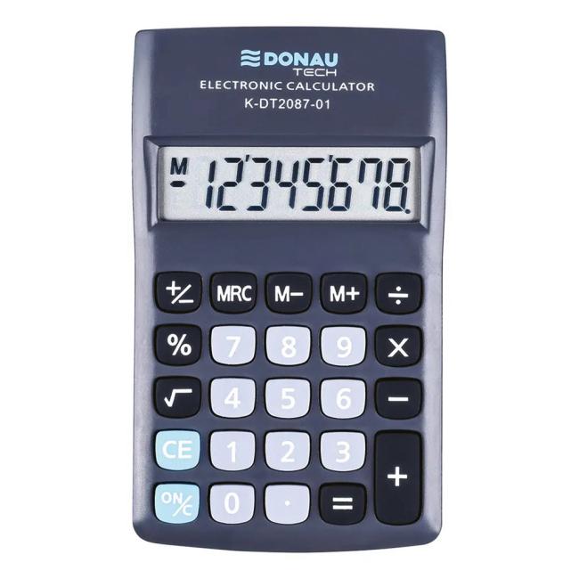 [DO208701] Calculator DONAU TECH K-DT2087-01 pocket black