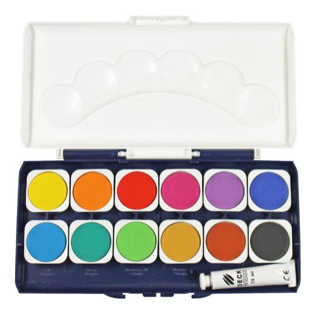 [DO210099] Vodové farby DUNAJ 12 farieb + biela