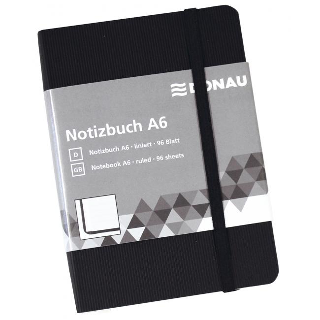 Notebook Donau A6 black, lined