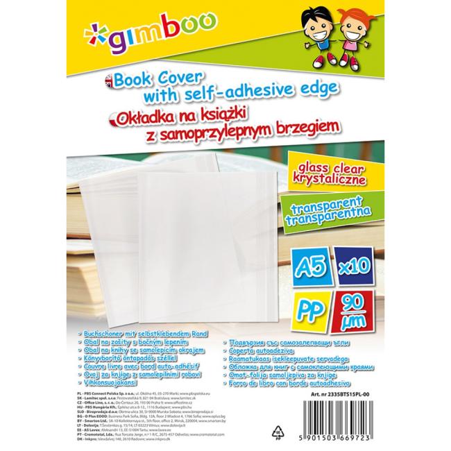 [DO233571] Covers for Gimboo A5 self-adhesive notebooks, 25 x 45 cm, 90 microns