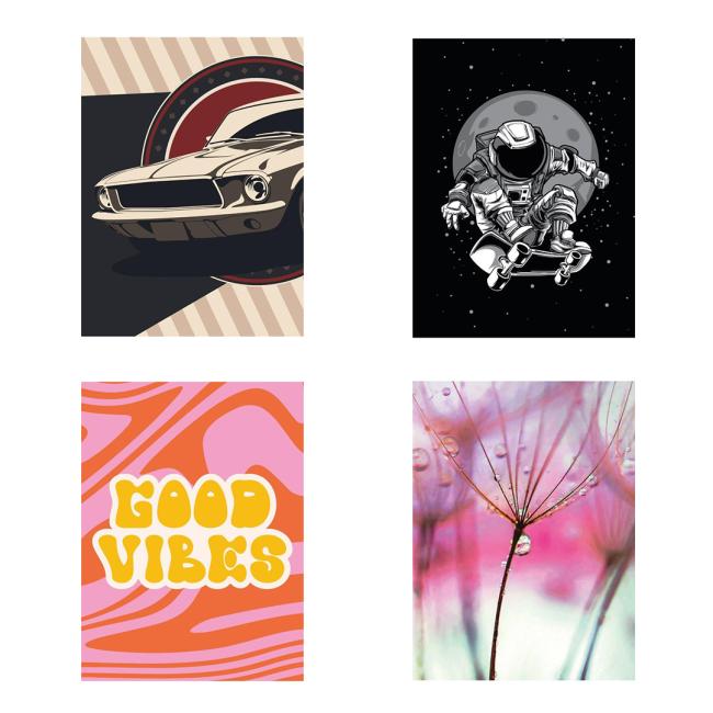 Zápisník 564, A5, linajkový, 70 g, mix motívov