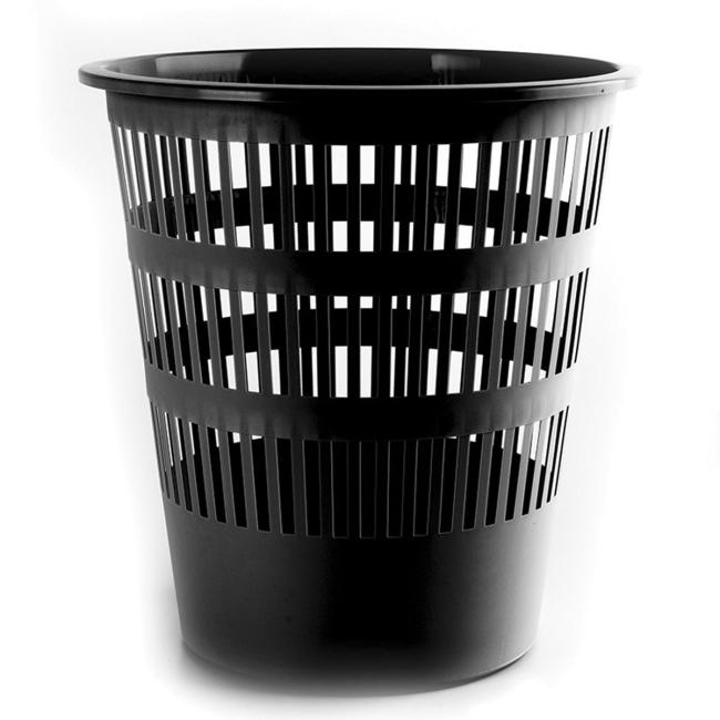 [DO307101] Ribbed plastic basket 12 ℓ black