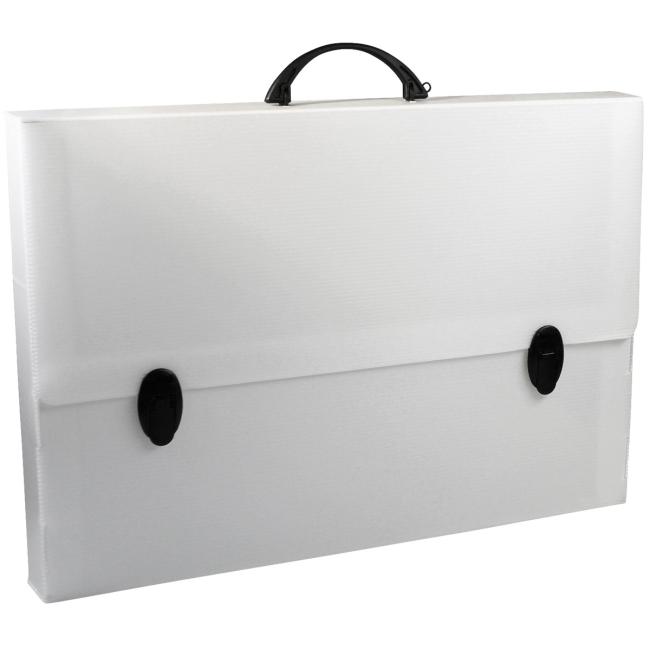 Briefcase plastic A3+ with handle DONAU transparent