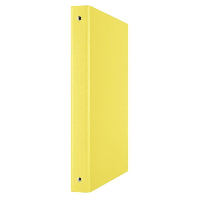 Binder 4-ring DONAU cardboard and foil, A4/4R/20 mm, yellow
