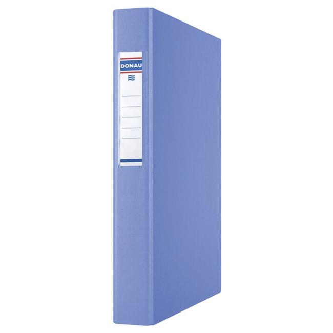 Binder 2-ring DONAU cardboard and foil, A4/2R/25 mm, blue
