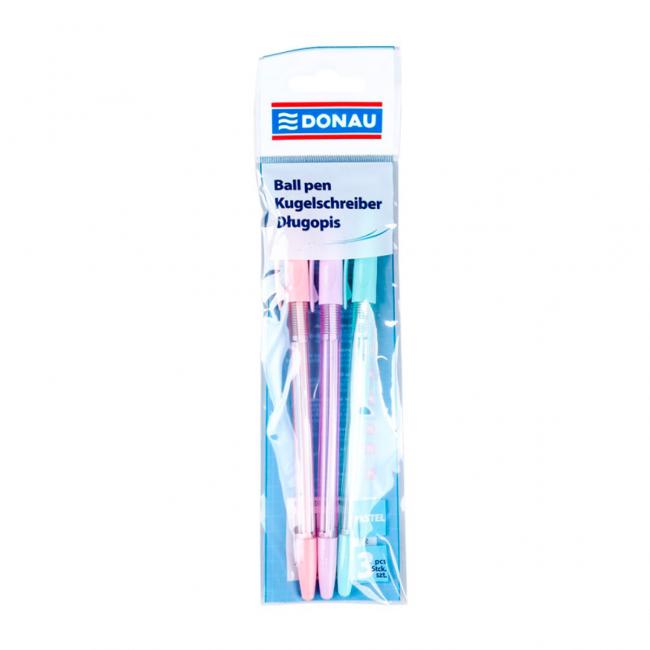 Ballpoint pen DONAU blue, 3 pcs