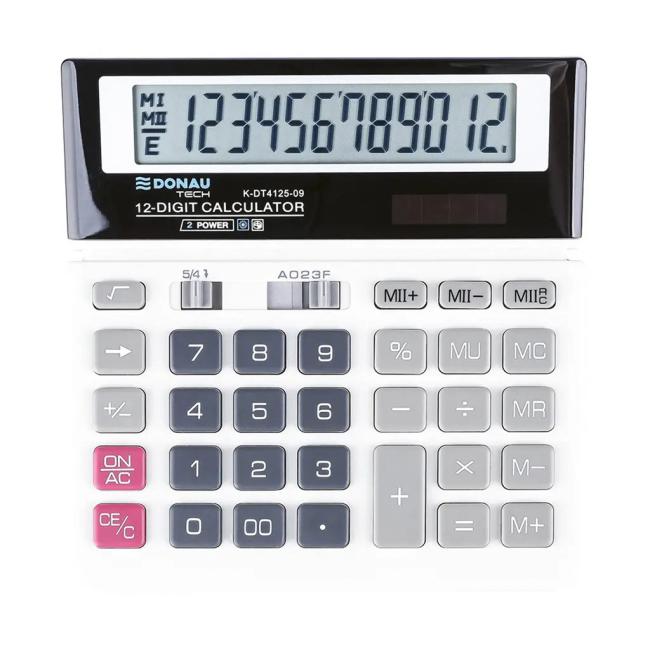 [DO412509] Calculator Donau Tech K-DT4125 white