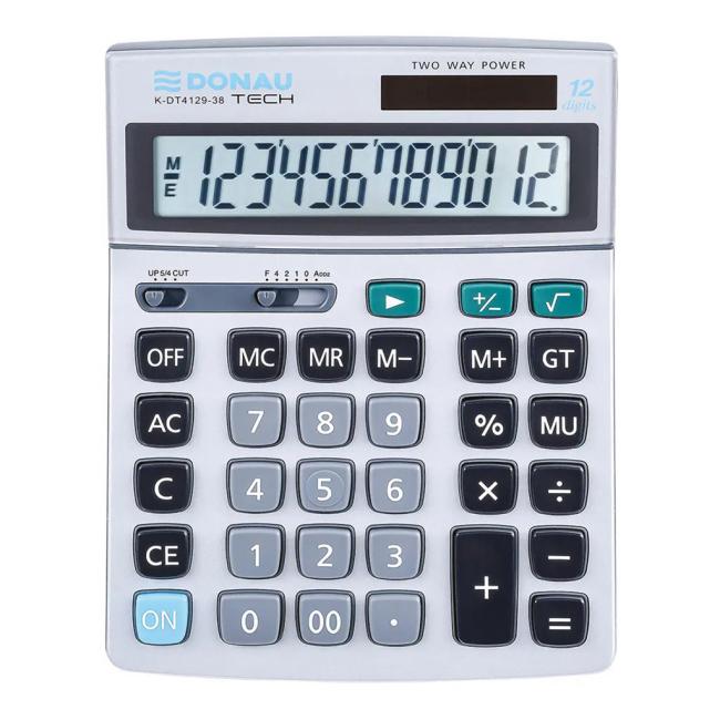 [DO412938] Calculator Donau Tech K-DT4129 silver