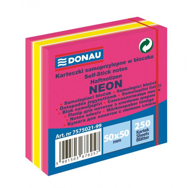 [DO502199] Donau neon pad, 50 x 50 mm, pink, 250 sheets