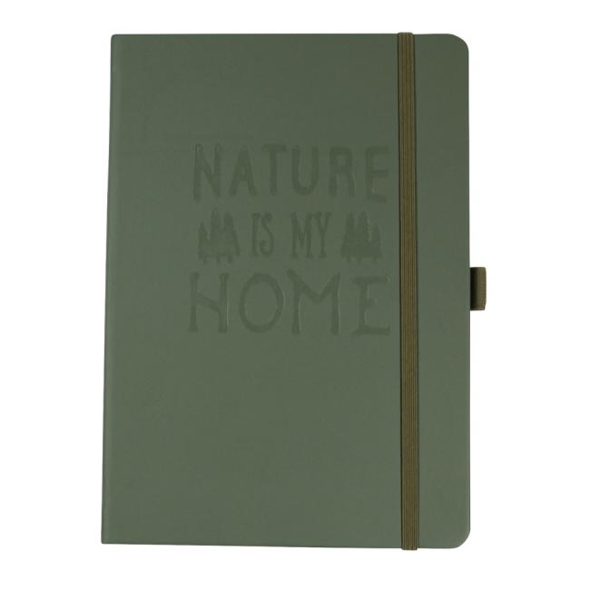 Notebook Donau A5 external square olive with waterproof paper