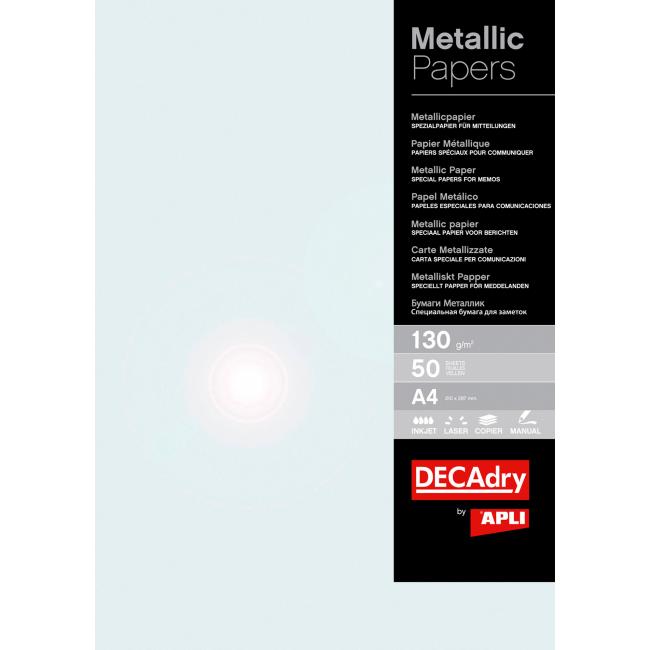 Metallic paper APLI A4 pearl, 130g, 50 sheets