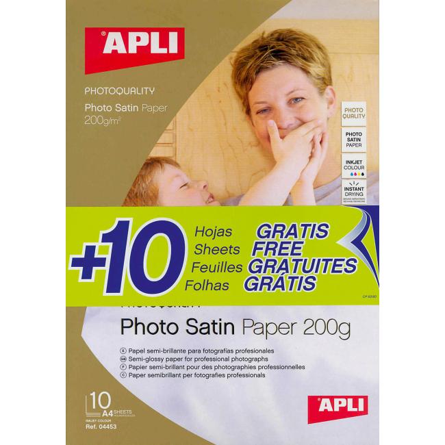 [AG004453] Photo paper APLI A4 Satin, 200g, 20 sheets
