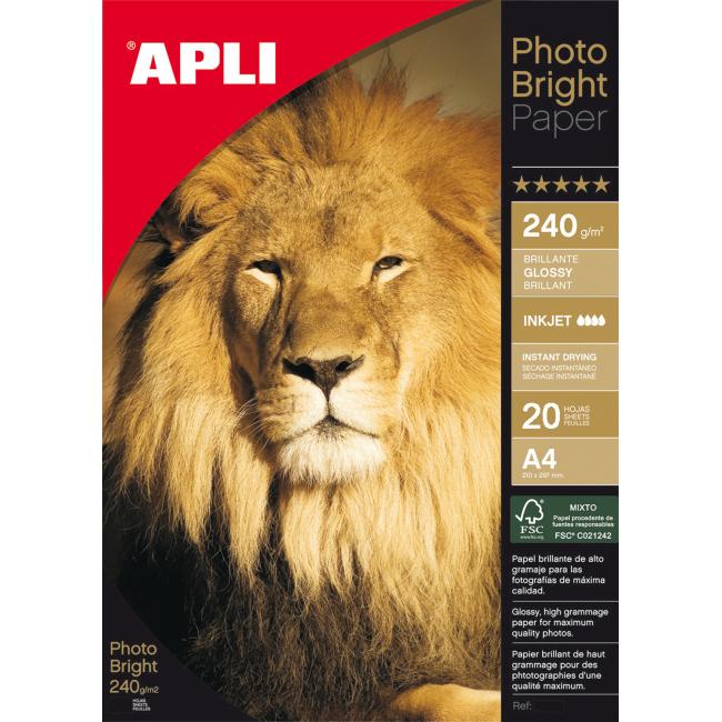 [AG004454] Fotopapier APLI A4 Bright, 240g, 20 listov