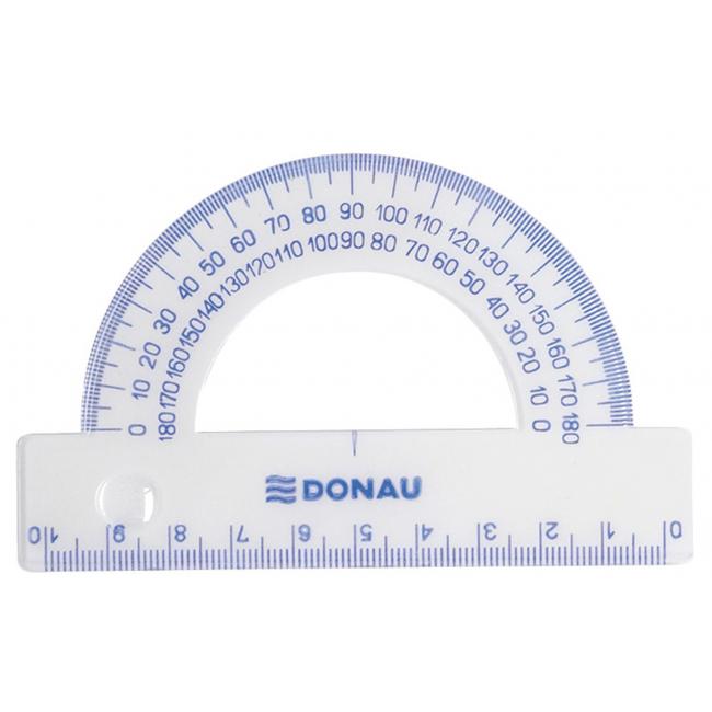 [DO707100] DANAU plastic protractor 10cm, 180 degrees