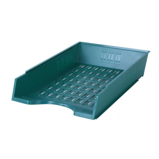 Zelená rebrovaná polica