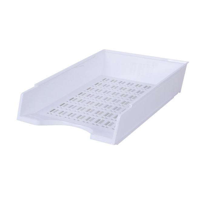 Biela rebrovaná polica