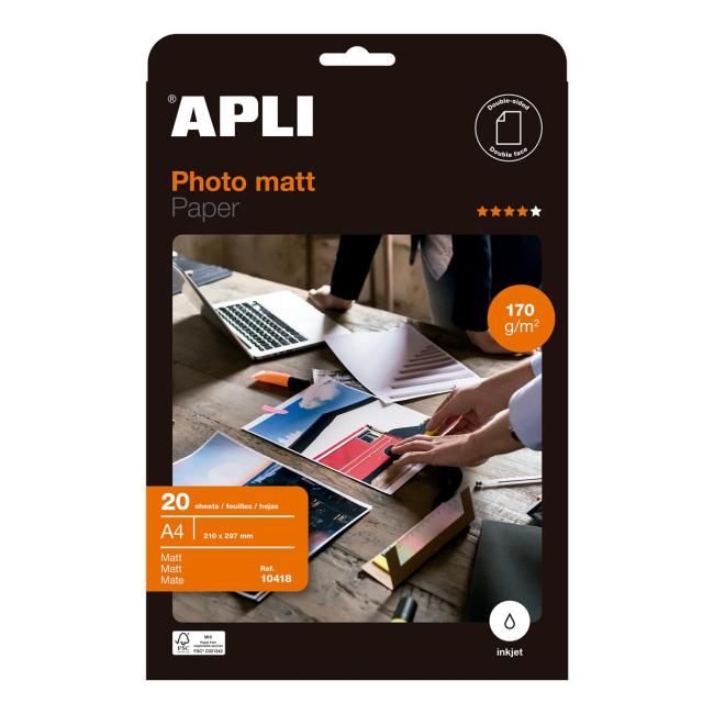 [AG010418] Fotopapier APLI A4 matný, 170g, 20 hárkov
