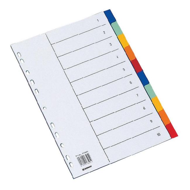 Plastic separator DANAU 10-piece colored