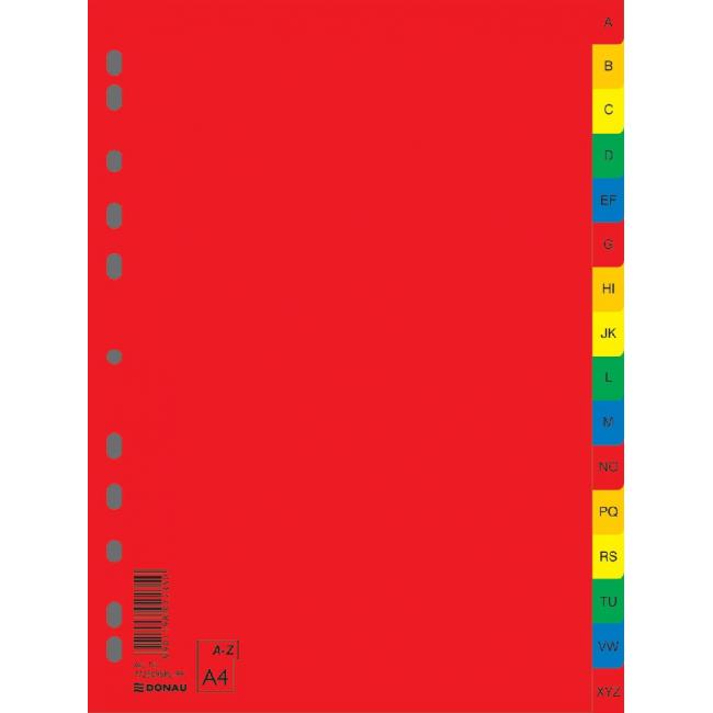 Plastic divider DONAU A-Z colored