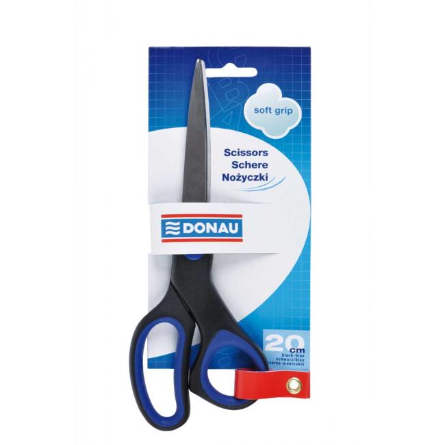 [DO792010] Scissors DONAU Soft grip 20cm blue