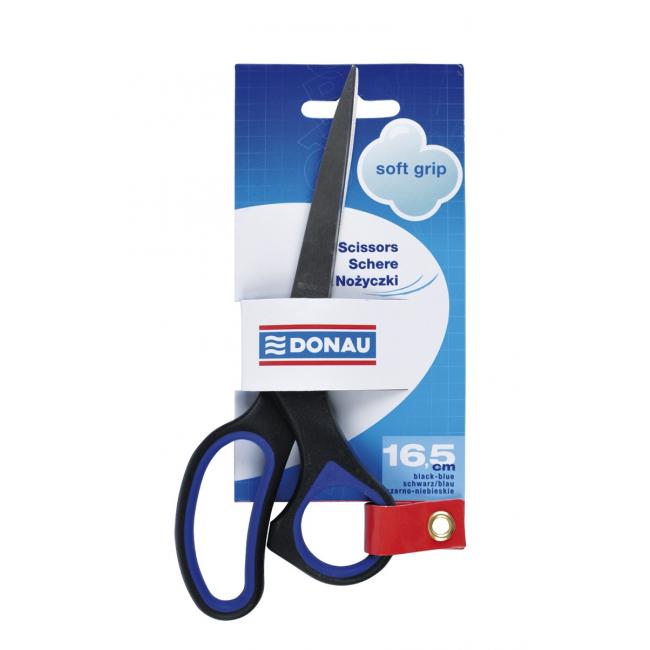 [DO792210] Scissors DONAU Soft grip 16.5 cm blue