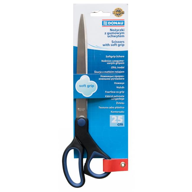 [DO792310] Scissors DONAU Soft grip 25cm blue