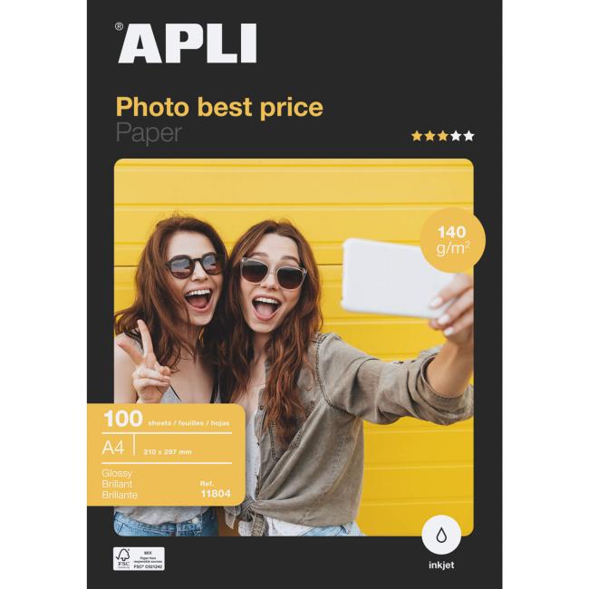 [AG011804] Fotopapier APLI A4 Best Price lesklý, 140g, 100 hárkov